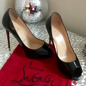 Christian Louboutin Black Peep Toe
